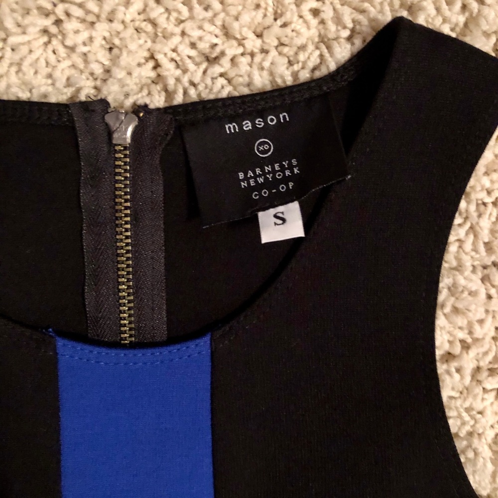Mason black/blue/white dress